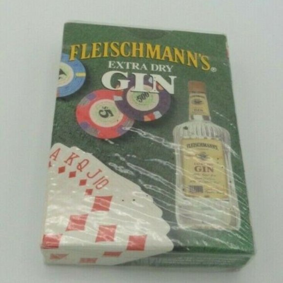 VTG 1992 Fleischmann's Extra Dry Gin Playing Deck Cards Poker Size Sealed - Picture 2 of 9